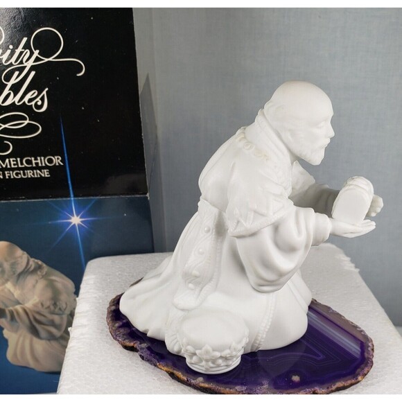 Vintage 1982 Avon Nativity Collectibles The Magi Melchior Porcleain Figurine - Picture 14 of 16